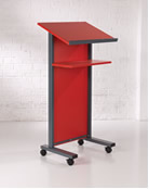 Panel Front Lectern in Red